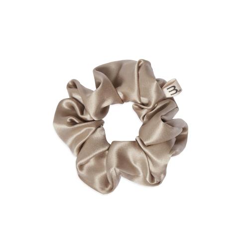 SILK SCRUNCHIE BEIGE Объемная шелковая резинка