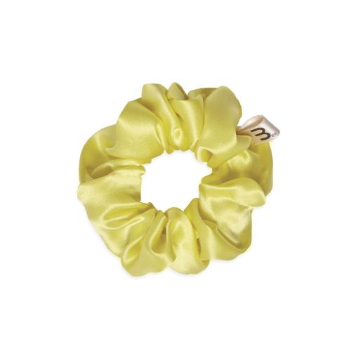 SILK SCRUNCHIE YELLOW Об’ємна шовкова резинка