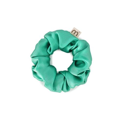 SILK SCRUNCHIE GREEN Об’ємна шовкова резинка 