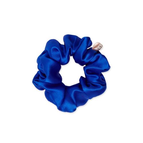 SILK SCRUNCHIE BLUE Объемная шелковая резинка