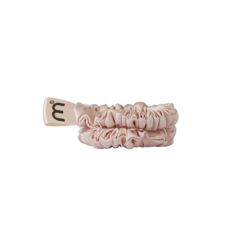 MINI SLIM SILK SCRUNCHIE NUDE Набір резинок для тонкого волосся