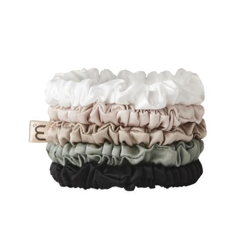 SILK SCRUNCHIES Набор из 5 тонких шелковых резинок