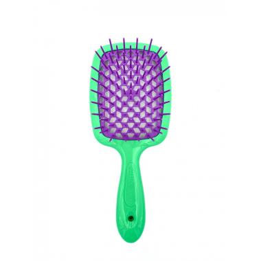 Щітка для волосся прямокутна, зелено-фіолетовий JANEKE SUPERBRUSH RECTANGULAR HAIRBRUSH