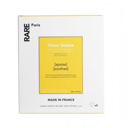 Успокаивающая Тканевая Маска Rare Paris Trésor Solaire Soothing Face Mask Box 5 шт